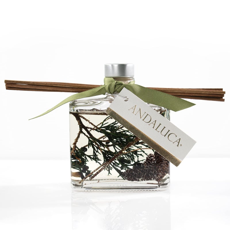 ANDALUCA Evergreen Pine Botanical Reed Diffuser | 7.5 fl oz | Scents of Evergreen, Crushed Pine and Fir Balsam - Image 1